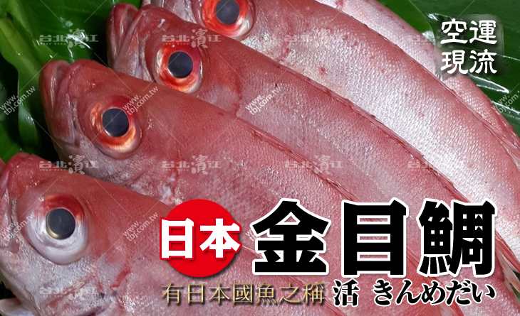 【預購中】【台北濱江】日本鯛の鮮甜滋味！入口軟滑~肉質豐富爽口~空運現流新鮮金目鯛1.5~2kg/尾