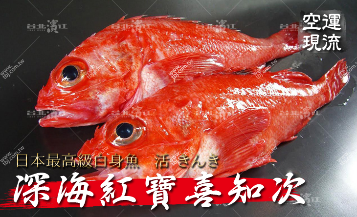 【預購中】【台北濱江】烤魚界最頂級食材～衝擊味蕾的夢幻之魚！空運現流深海紅寶喜知次300~400g/尾